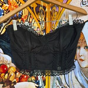 Charo Ruiz Black Lace Bandeau